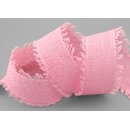 30 m x 40 mm Baumwollband ROSA Hellrosa (21) Natur mit...