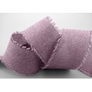 2 m x 55 mm Baumwollband LAVENDEL Flieder (626) Natur mit...