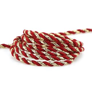 3 m x 3 mm Glitzerkordel zweifarbig ROT GOLD Schnur ohne Draht Lurexkordel Weihnachtskordel Geschenkkordel glnzend zum dekorieren