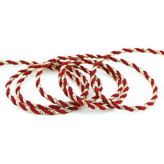 3 m x 3 mm Glitzerkordel zweifarbig ROT GOLD Schnur ohne Draht Lurexkordel Weihnachtskordel Geschenkkordel glnzend zum dekorieren