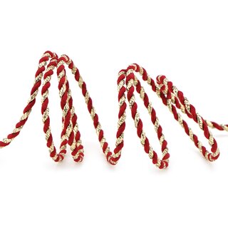 3 m x 3 mm Glitzerkordel zweifarbig ROT GOLD Schnur ohne Draht Lurexkordel Weihnachtskordel Geschenkkordel glnzend zum dekorieren
