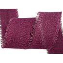 30 m x 55 mm Baumwollband FUCHSIA BEERE (601) Natur mit...