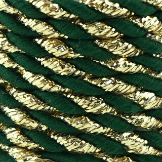 3 m x 3 mm Glitzerkordel zweifarbig GRN GOLD Schnur ohne Draht Lurexkordel Weihnachtskordel Geschenkkordel glnzend zum dekorieren