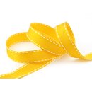 15 m x 15 mm Ripsband STITCHES GELB Dekoband ohne Draht...