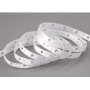 3 m x 6 mm Dekoband Herzen gestanzt WEISS Satinband Liebe...