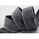 3 m x 40 mm Dekoband FAIRY TALE ANTHRAZIT SILBER...