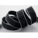 25 m x 25 mm Dekoband FAIRY TALE SCHWARZ SILBER...