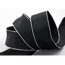 25 m x 40 mm Dekoband FAIRY TALE SCHWARZ SILBER...