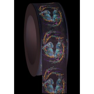 3 m x 40 mm Dekoband OSTERHASEN mit formstabilen Kanten Schleifenband Ostern Geschenkband Hasen Blumen Frhling Blhende Zweige