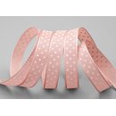 3 m x 10 mm Taftband einsetig bedruckt mit Punkten...