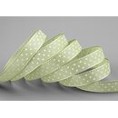 3 m x 10 mm Taftband einsetig bedruckt mit Punkten...