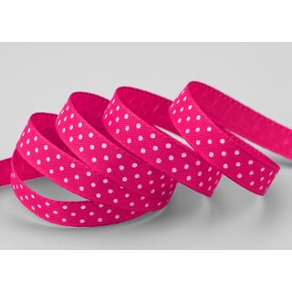 3 m x 10 mm Taftband einsetig bedruckt mit Punkten PINK formstabil ohne Draht Dekoband Schleifenband Ostern Frhjahr Kinder gepunktet