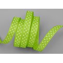 25 m x 10 mm Taftband einsetig bedruckt mit Punkten...