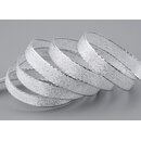 3 m x 10 mm Brokatband AMADEUS SILBER Schleifenband mit...