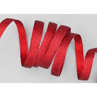 3 m x 10 mm Brokatband AMADEUS ROT Schleifenband mit Webkanten Metallic Dekoband glnzend Brokat Lurex Hochzeit Weihnachten Lurexband