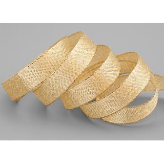 3 m x 15 mm Brokatband AMADEUS GOLD Schleifenband mit Webkanten Metallic Dekoband glnzend Brokat Lurex Hochzeit Weihnachten Lurexband