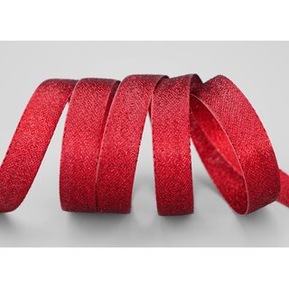 3 m x 15 mm Brokatband AMADEUS ROT Schleifenband mit Webkanten Metallic Dekoband glnzend Brokat Lurex Hochzeit Weihnachten Lurexband