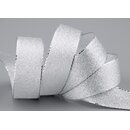 3 m x 25 mm Brokatband AMADEUS SILBER Schleifenband mit...