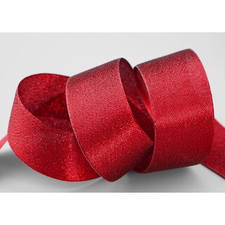 3 m x 40 mm Brokatband AMADEUS ROT Schleifenband mit Webkanten Metallic Dekoband glnzend Brokat Lurex Hochzeit Weihnachten Lurexband
