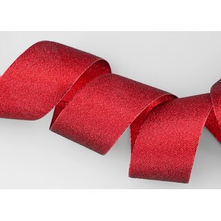 3 m x 40 mm Brokatband AMADEUS ROT Schleifenband mit Webkanten Metallic Dekoband glnzend Brokat Lurex Hochzeit Weihnachten Lurexband