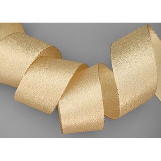3 m x 60 mm Brokatband AMADEUS GOLD Schleifenband mit Webkanten Metallic Dekoband glnzend Brokat Lurex Hochzeit Weihnachten Lurexband