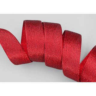 20 m x 25 mm Brokatband AMADEUS ROT Schleifenband mit Webkanten Metallic Dekoband glnzend Brokat Lurex Hochzeit Weihnachten Lurexband