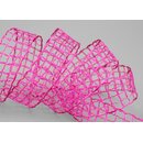 3 m x 25 mm Gitterband Alex PINK Fuchsia Dekoband mit...
