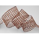 3 m x 40 mm Gitterband Alex BRAUN Dunkelbraun Dekoband...