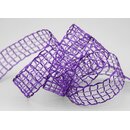 20 m x 25 mm Gitterband Alex LILA Violett Dekoband mit...