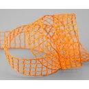 20 m x 25 mm Gitterband Alex ORANGE Dekoband mit...