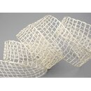 20 m x 40 mm Gitterband Alex CREME Dekoband mit...