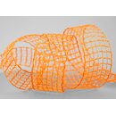20 m x 40 mm Gitterband Alex ORANGE Dekoband mit...