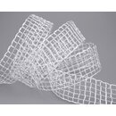 20 m x 40 mm Gitterband Alex WEISS Dekoband mit...