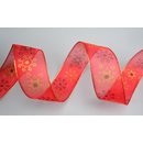 Dekoband  Wonder Snowflakes ROT / GOLD 3 m x 40 mm...