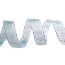 Dekoband  Wonder Snowflakes HELLBLAU / SILBER 3 m x 25 mm...