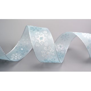 Dekoband Wonder Snowflakes HELLBLAU / SILBER 3 m x 40 mm...