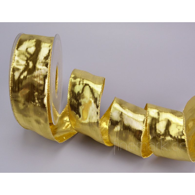 0,20 €/m 20m Schleifenband Drahtband creme gold rauchblau Weihnachten Schleife 