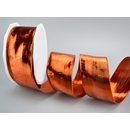 20 m x 40 mm Dekoband GLOSSY KUPFER Glanzband metallic...