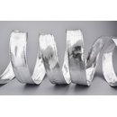 3 m x 25 mm Dekoband GLOSSY SILBER Glanzband metallic...