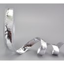 20 m x 15 mm Dekoband GLOSSY SILBER Glanzband metallic...