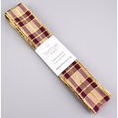 3 m x 25 mm Weihnachten Drahtkantenband KARO PFLAUME /...