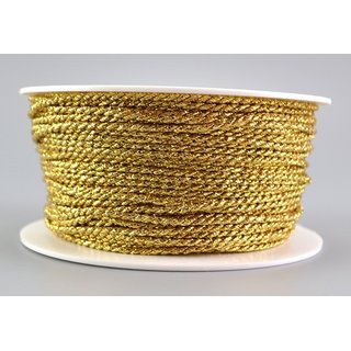 Lurexkordel / Schnur GOLD 50 m x 2 mm (Rolle)