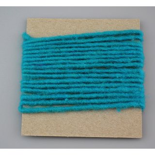 Wollkordel Wolldocht TÜRKIS 3 m x 3-4 mm 100 % Wolle...