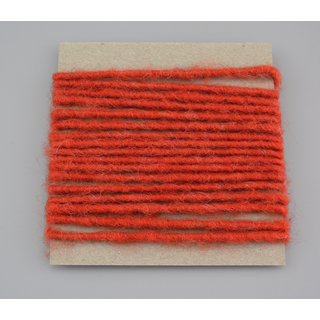 Wollkordel Wolldocht ORANGE 3 m x 3-4 mm 100 % Wolle...