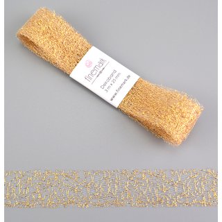 Dekoband ?Magic Lace? GOLD 3 m x 25 mm transparent...