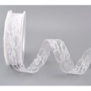 3 m x 25 mm Spitzenband LAURA WEISS Dekoband Spitze...
